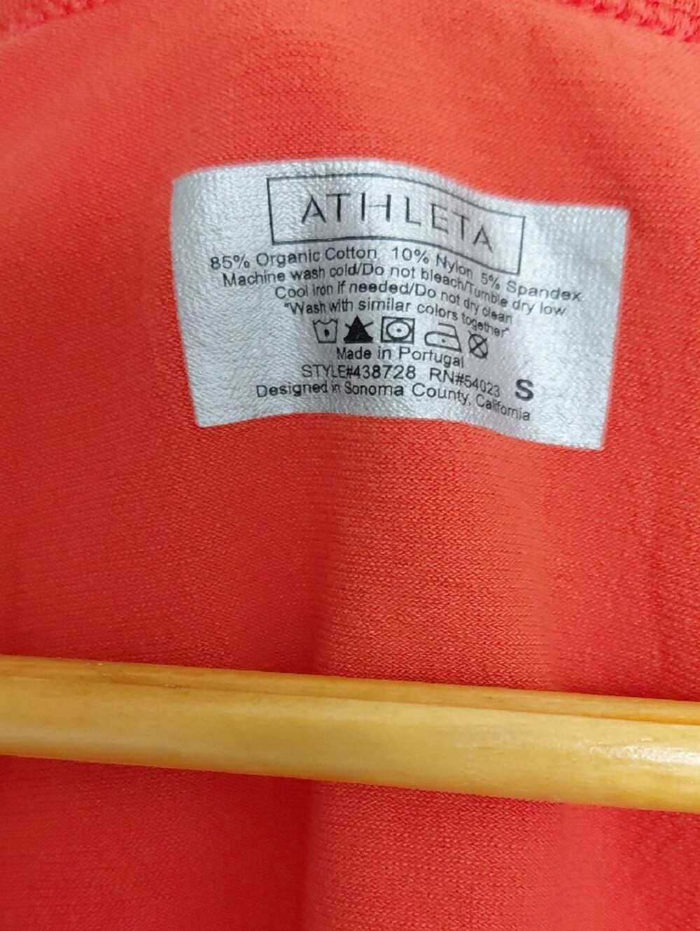 Athleta Red Short-Sleeve Ruched Tee - Picture 2 of 5